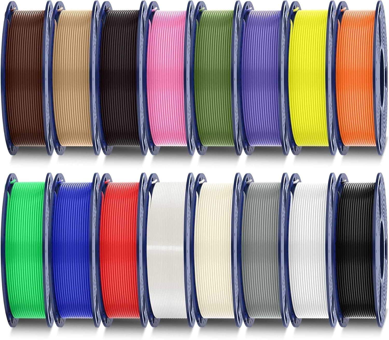PLA Plus Filament 16 Color Bundle Multicolor - PLA+ 3D Printer Filament 1.75mm