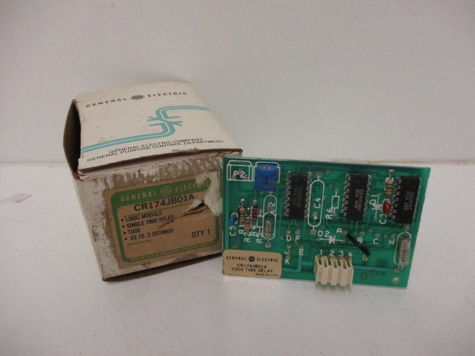 *NEW* GENERAL ELECTRIC CR174JBO1A LOGIC MODULE SINGLE TIME DELAY (TR)