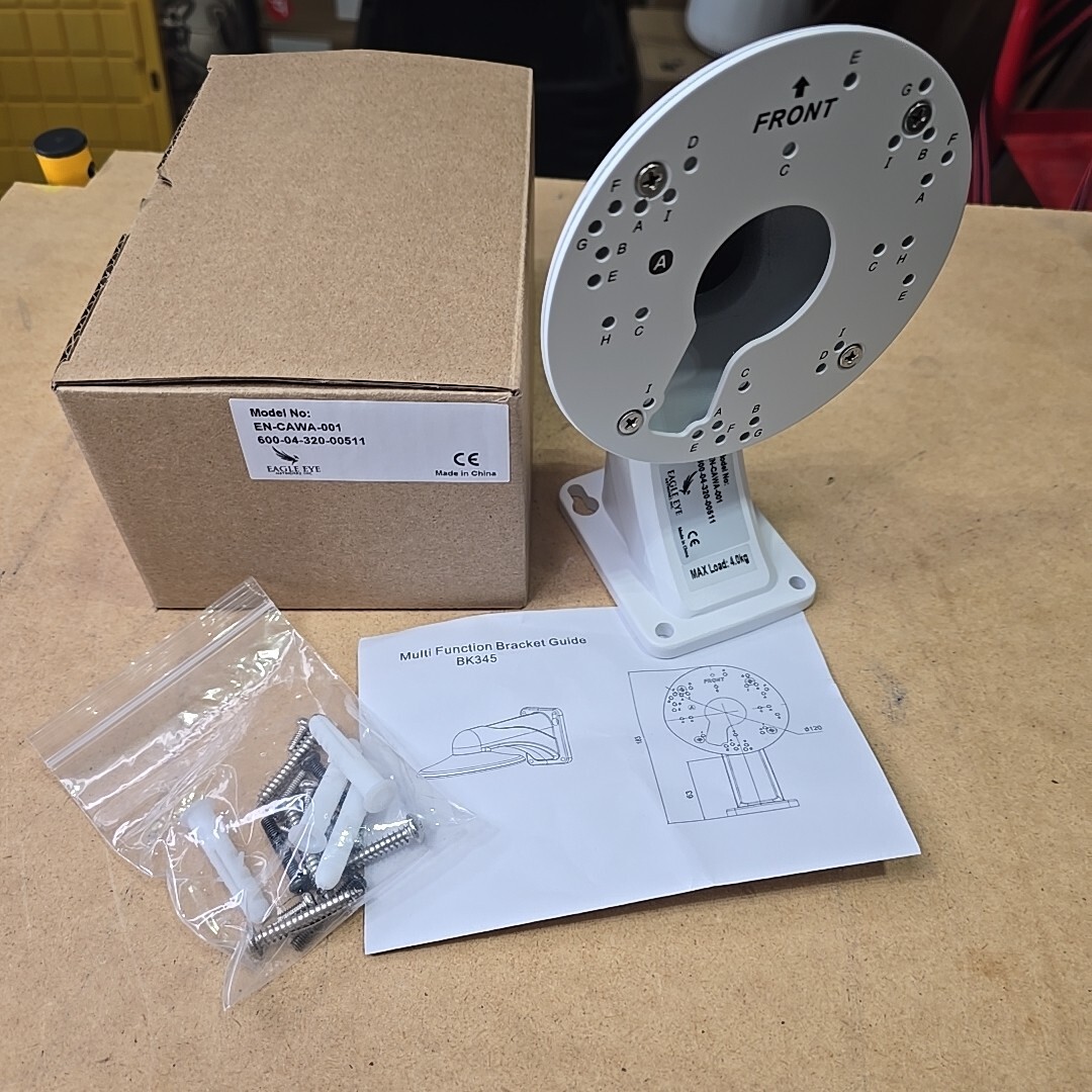 Eagle Eye Camera Wall Arm Aluminum Bracket White EN-CAWA-001, 600-04-320-00511