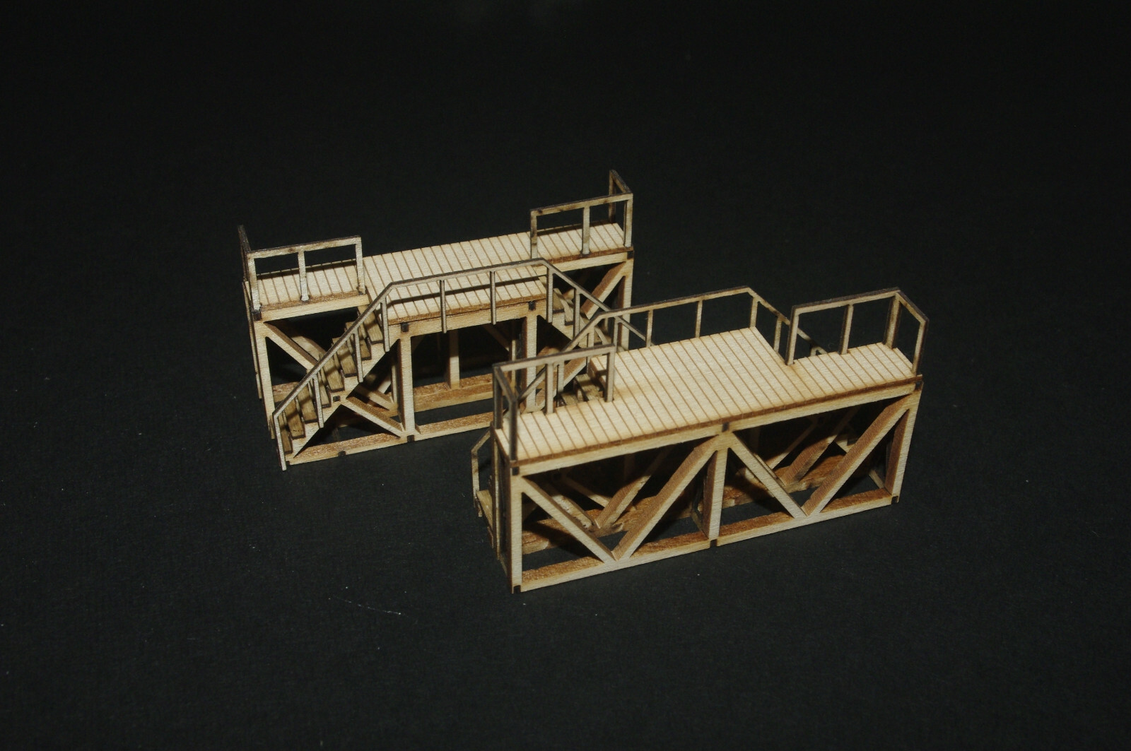 Ho scale cab access/service platform kit, Makes 2 platforms when built.