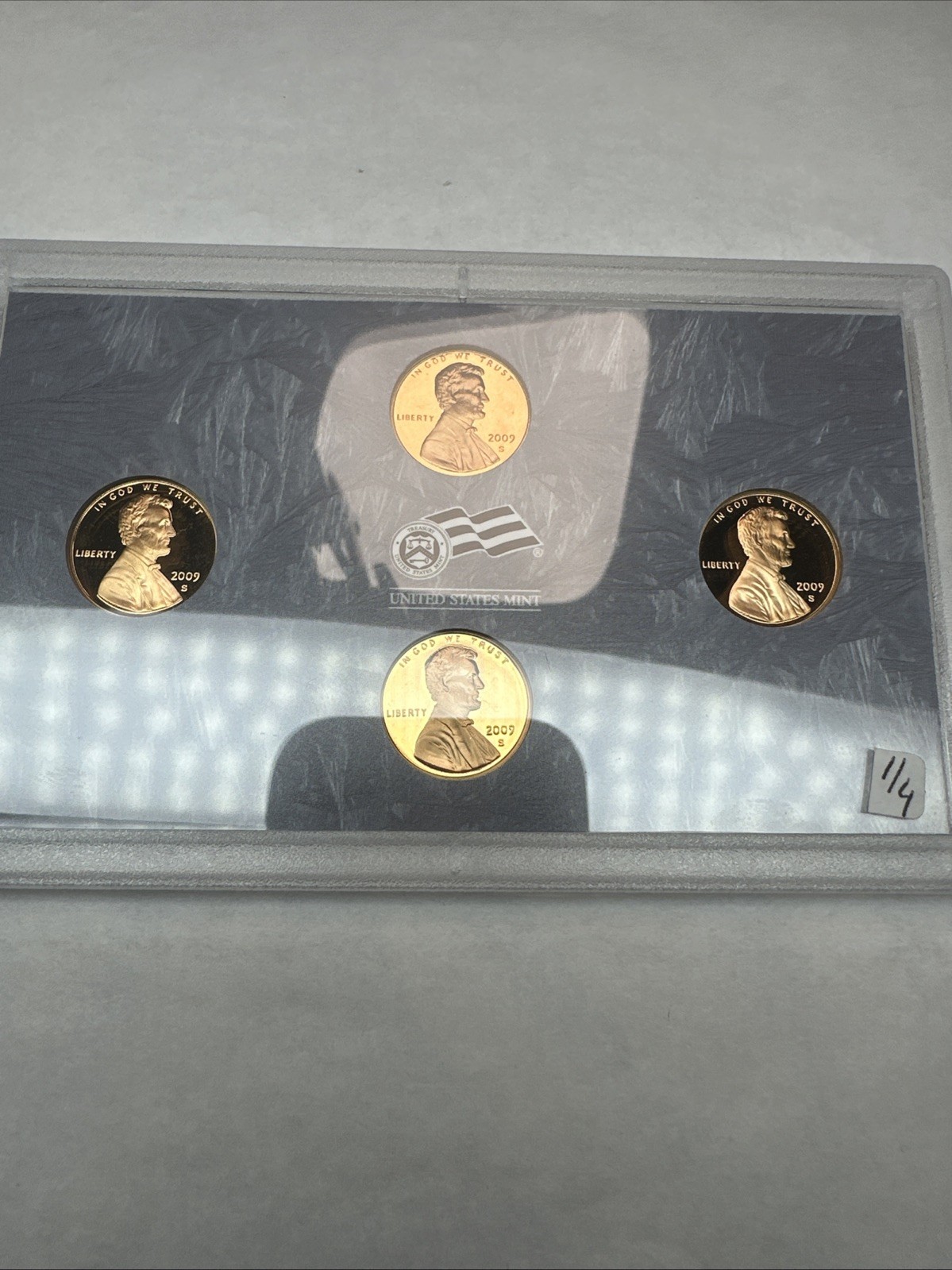 2009-S  US Mint Lincoln 4-Coin Penny Set. In Original Case. No Box Or COA