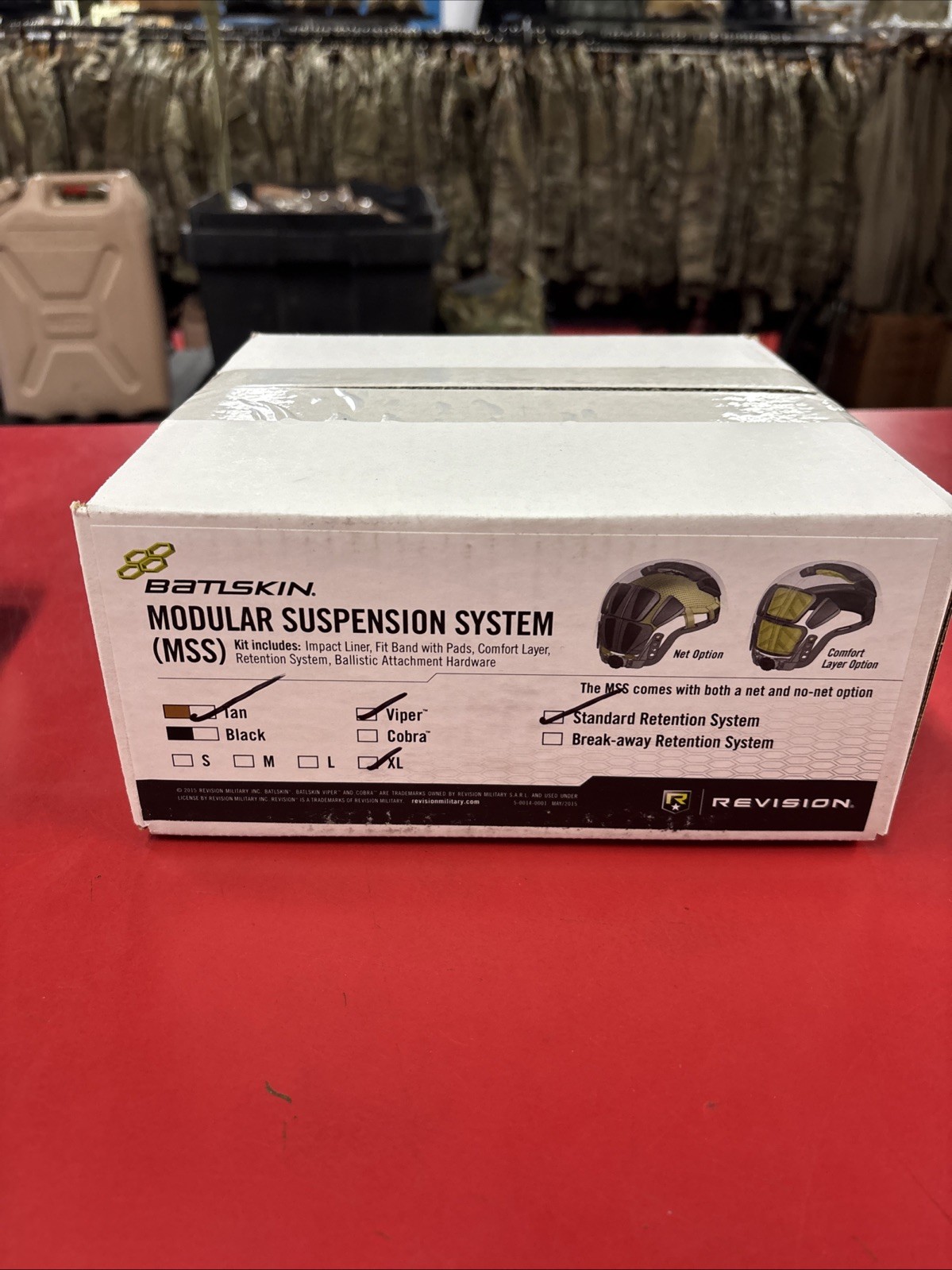 Revision Batlskin Viper Modular Suspension System MSS X Large Tan Helmet Kit NEW