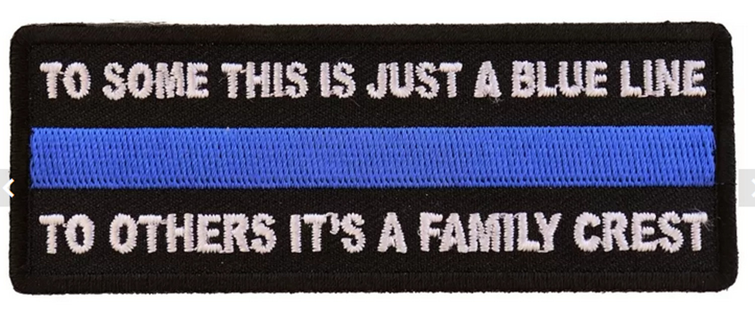 TO SOME THIS IS JUST A BLUE LINE POLICE PATCH - Color - Veteran Owned Business.
