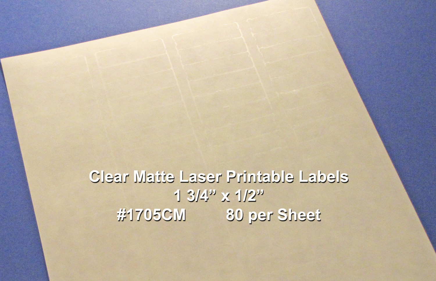 Clear Labels 1 3/4 x 1/2 Laser Printable #1705CM 25 Sheets