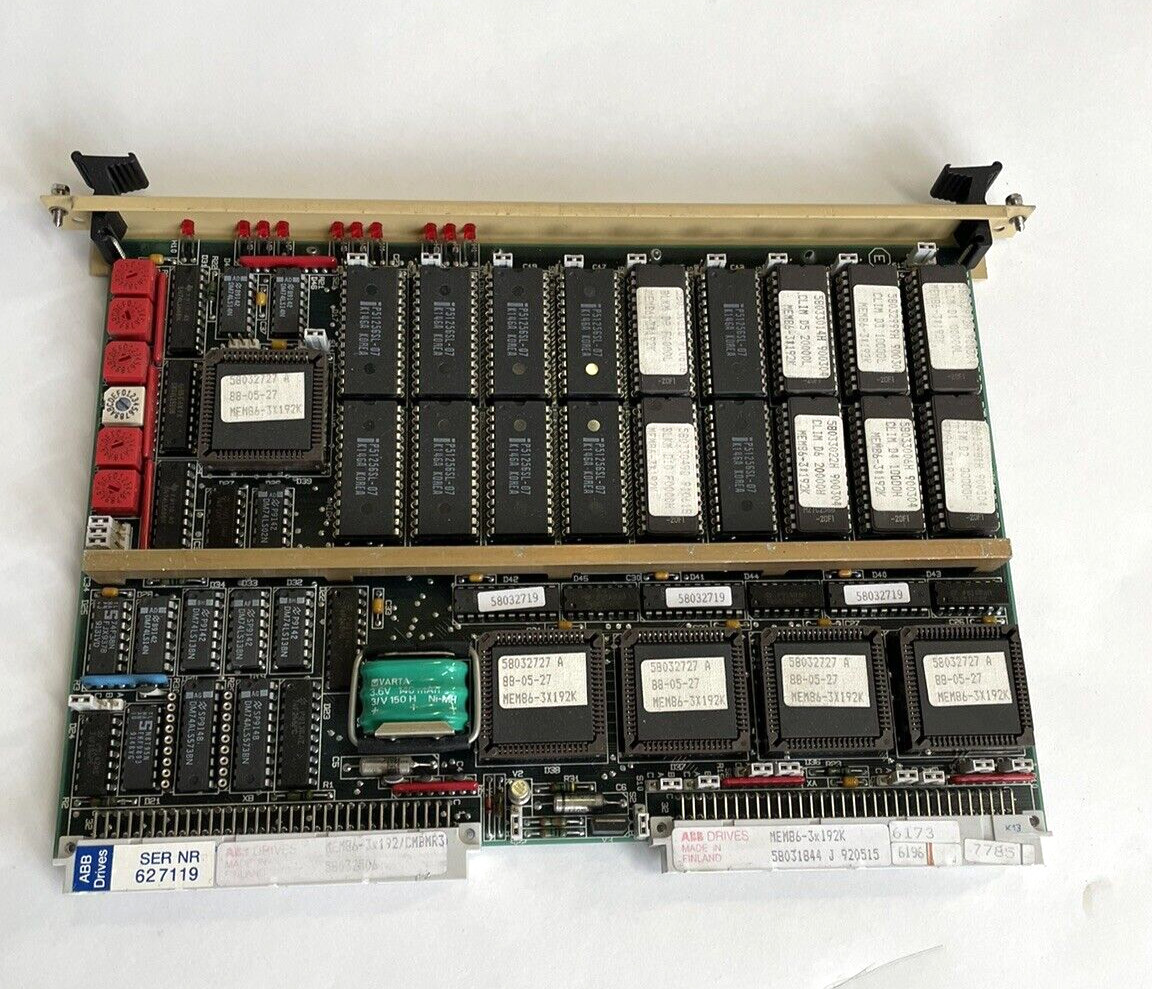 ABB MEM86-3x192K MEMORY BOARD 10MHZ