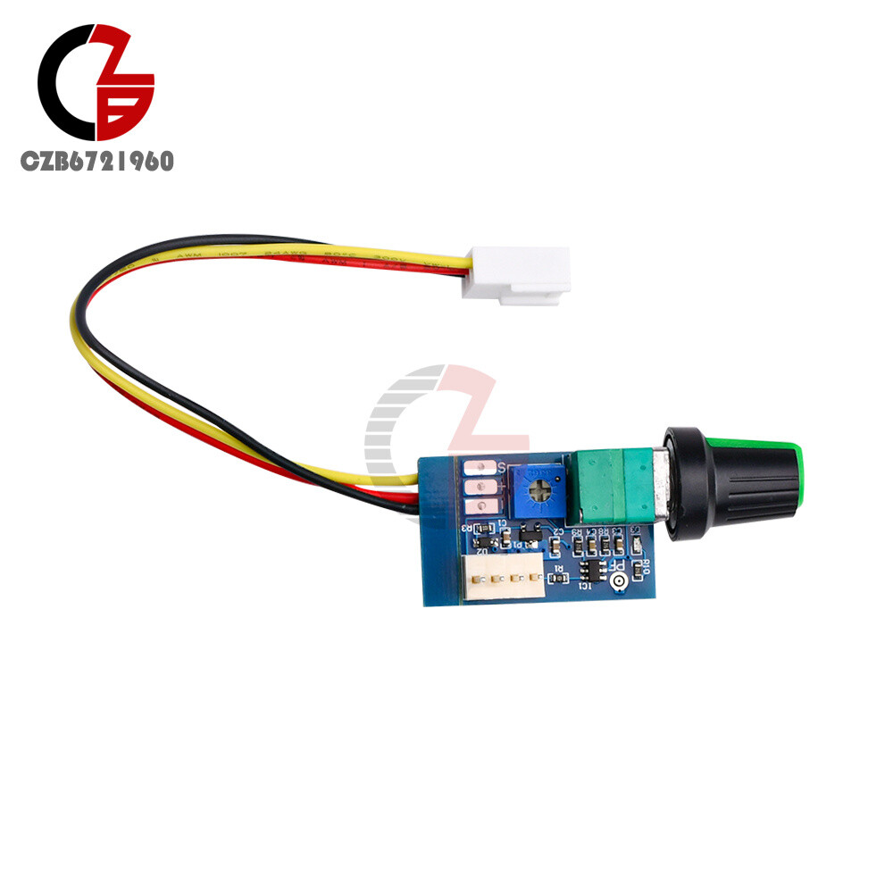 DC12V PWM Fan Governor Speed Control w/ Knob 4-Wire Switch Fan Speed Controller