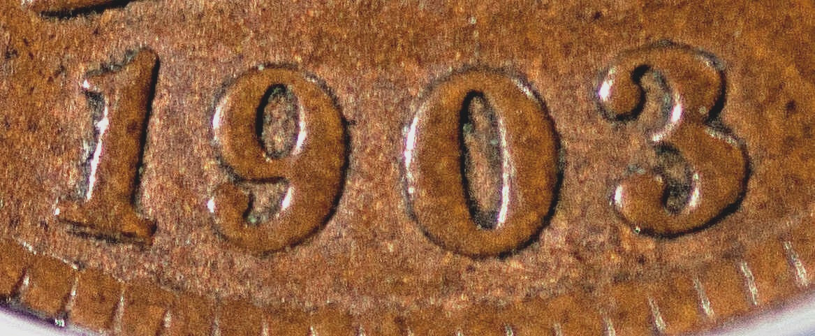 1903 Indian Cent Doubled Date, Snow-1, Au50 ANACS