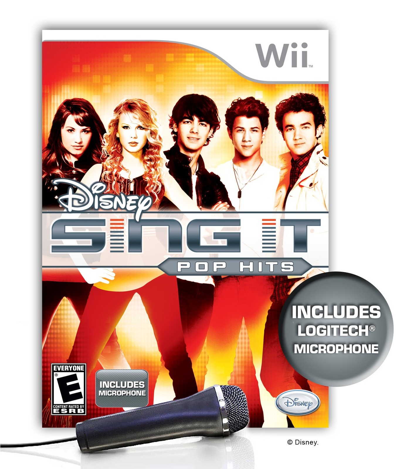 Disney Sing It: Pop Hits Bundle For Wii Music Very Good 5E