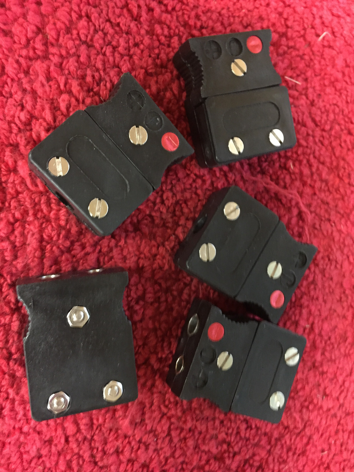 FEMALE REG BLACK   TYPE J  THERMOCOUPLE CONNECTORS 5 PCS