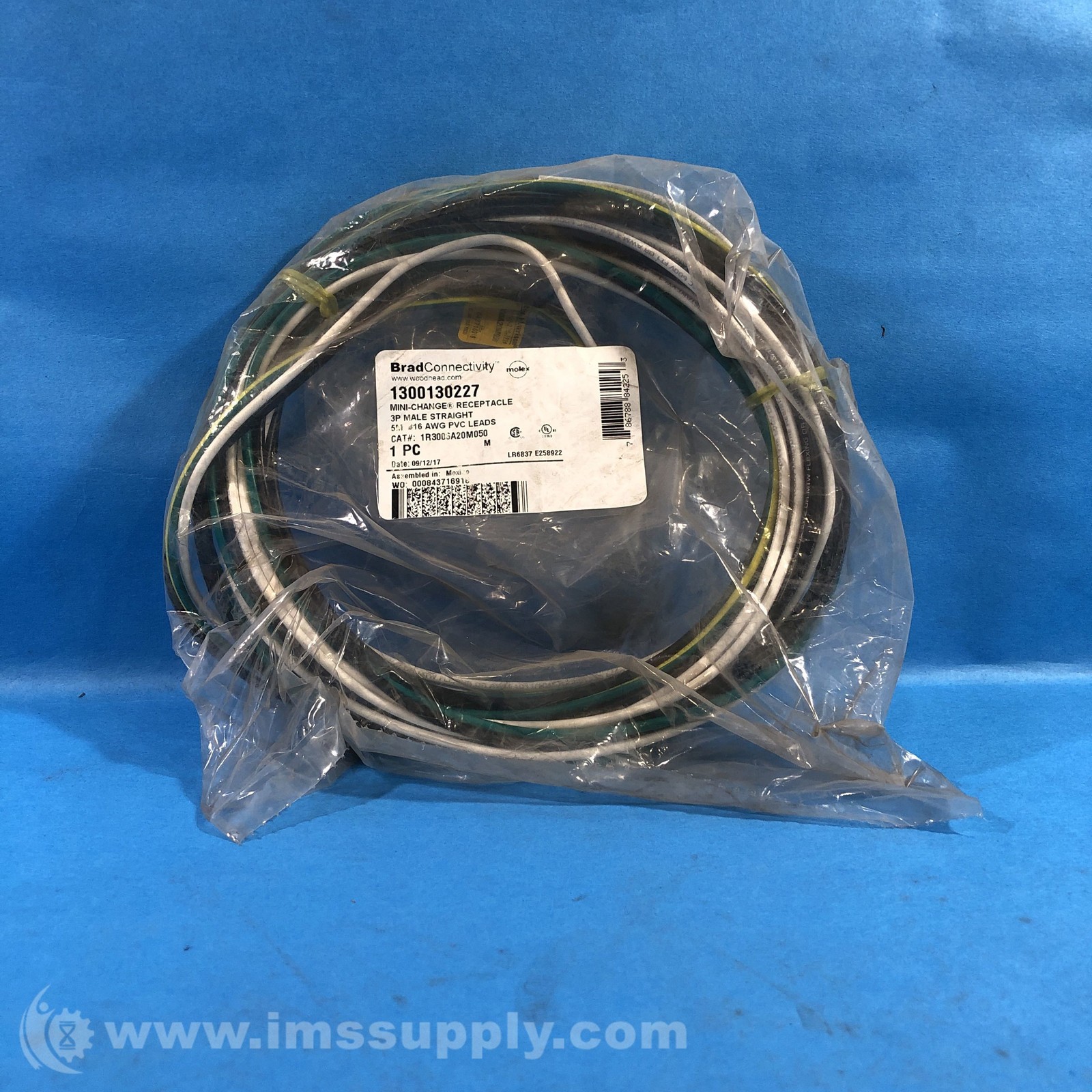 Woodhead 1300130227 3P Male Receptacle FNFP