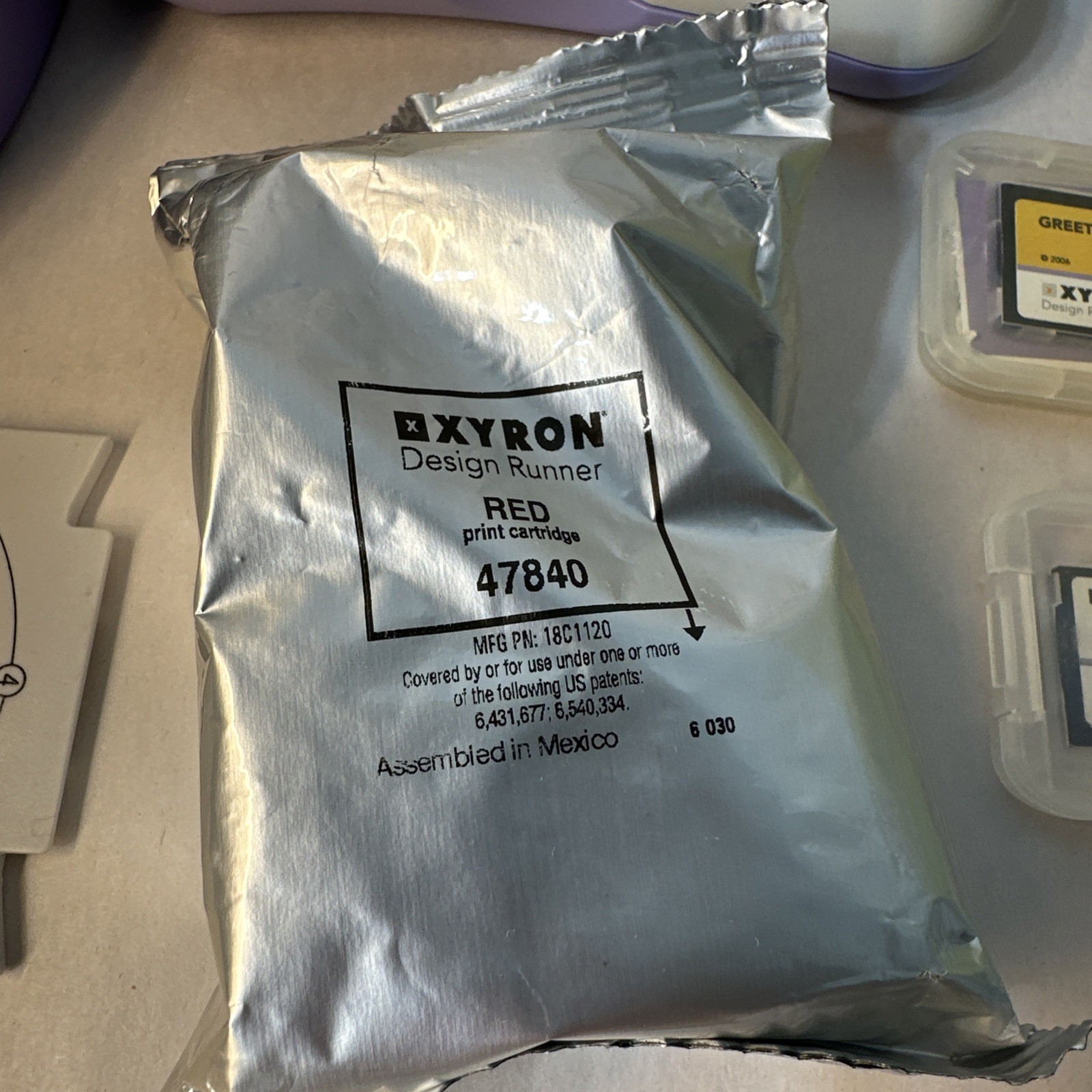 Xyron Design Runner Printer Kit Handheld Ink Cartridge 2 Discs & Disc Maker
