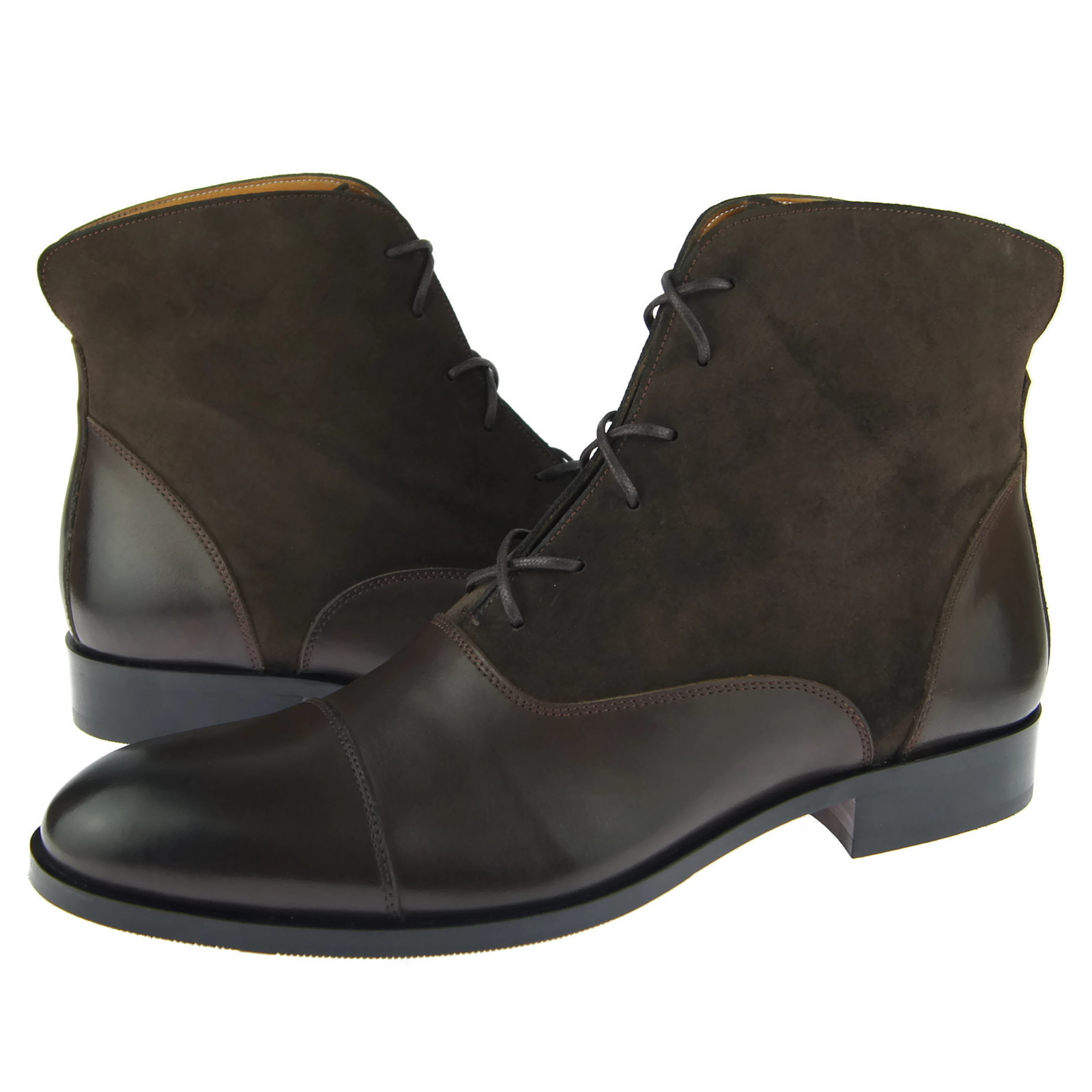 Alex D "Newark" Men's Dress Lace-up Boot, Brown