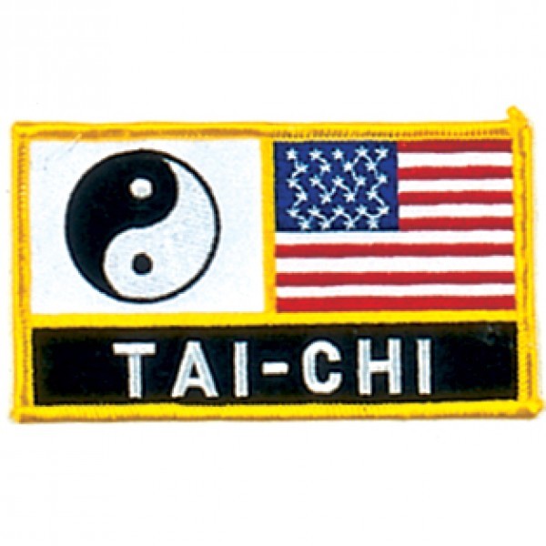 Tai Chi US Flag Martial Arts Patch - 5"