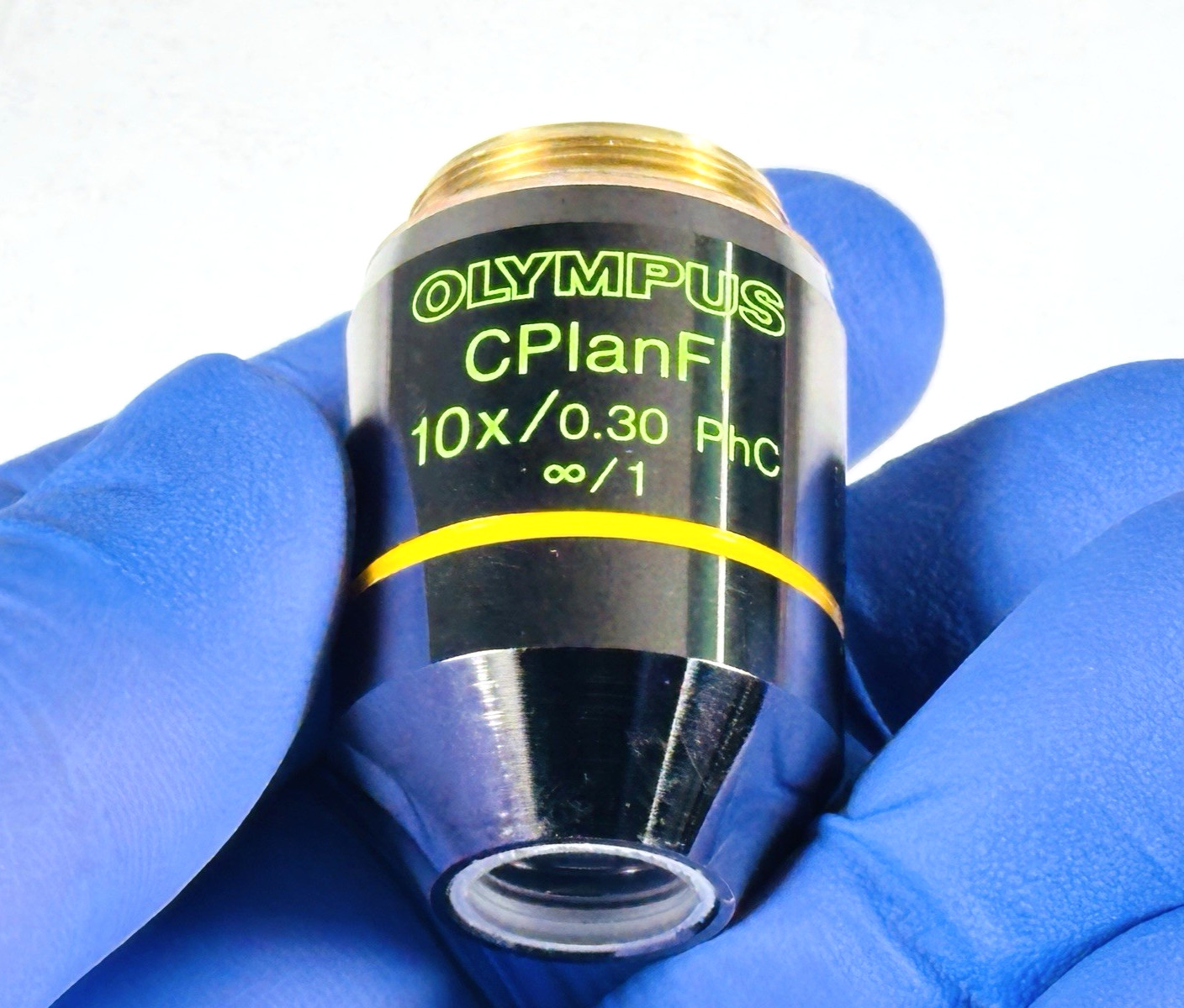 Olympus CPlanF 10x 0.30 N.A. PhC Phase Contrast Objective Infinity 1mm RMS