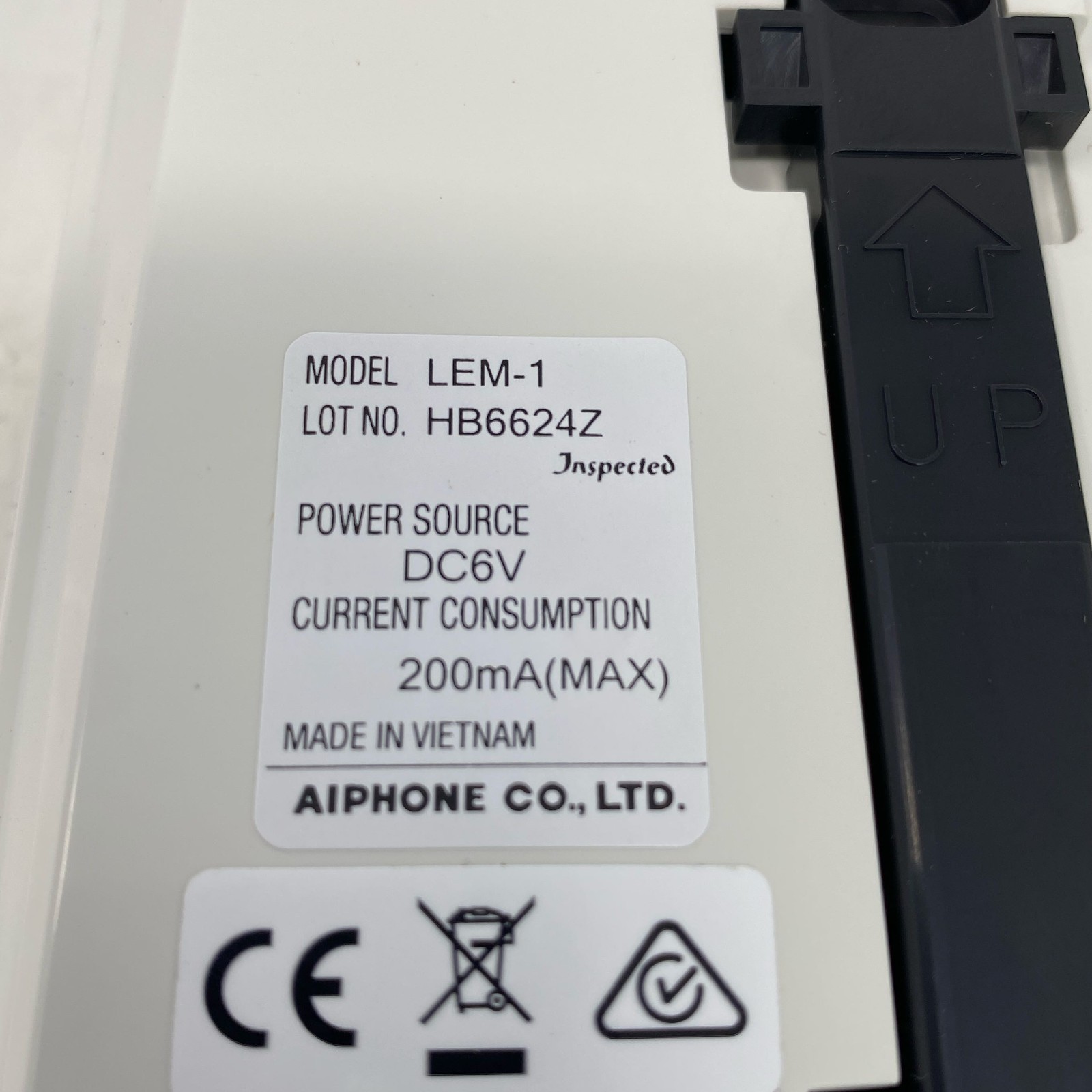 Aiphone LEM-1 1-Call Master Intercom, White Open Voice 6V DC