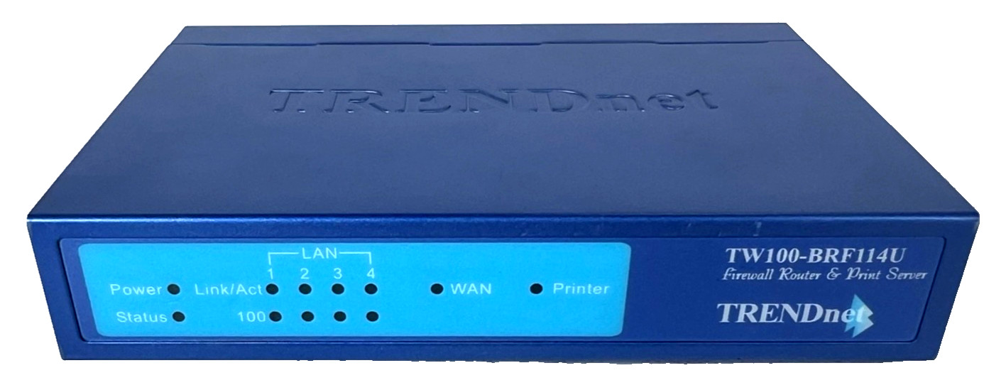 TRENDnet TW100-BRF114 4-Port Cable DSL Firewall Router OPEN BOX