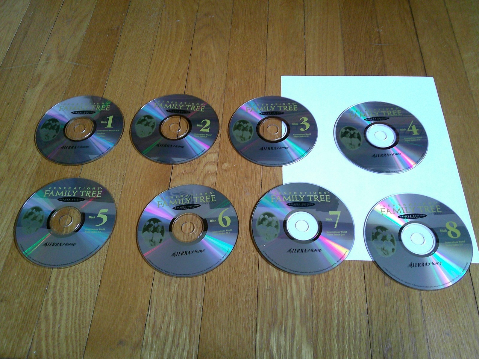 Generations Family Tree Software Deluxe Ed Vers 6.0  8 cd set Sierra Home