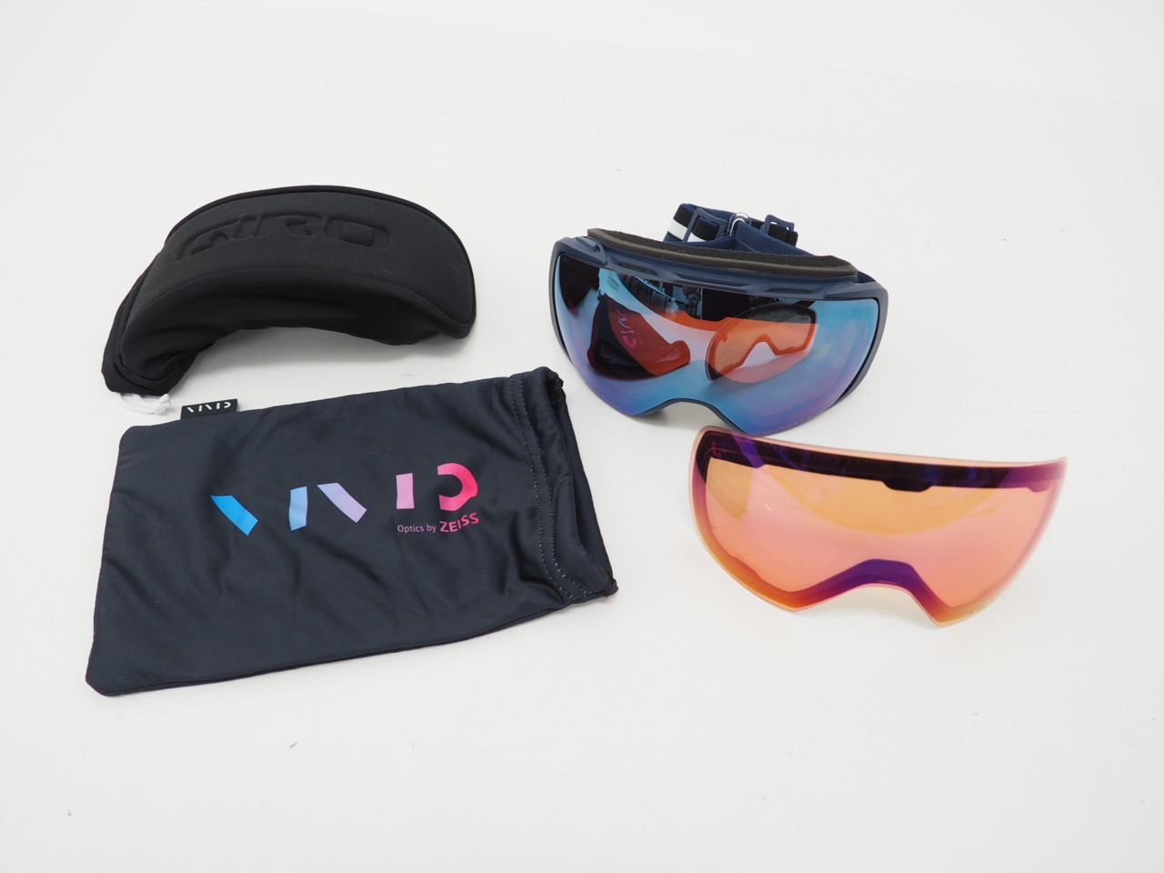 NWOB Giro Contact Unisex Winter Goggle Midnight Cassette w/ VIVID Royal Lens + 1