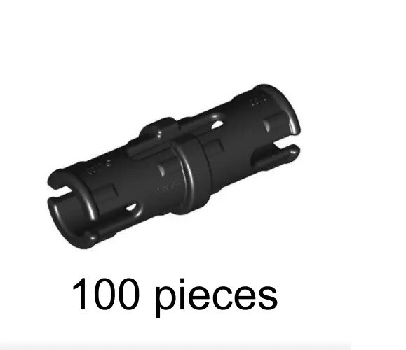 x100 Black TECHNIC PIN with Short Friction Ridges - Part No 2780