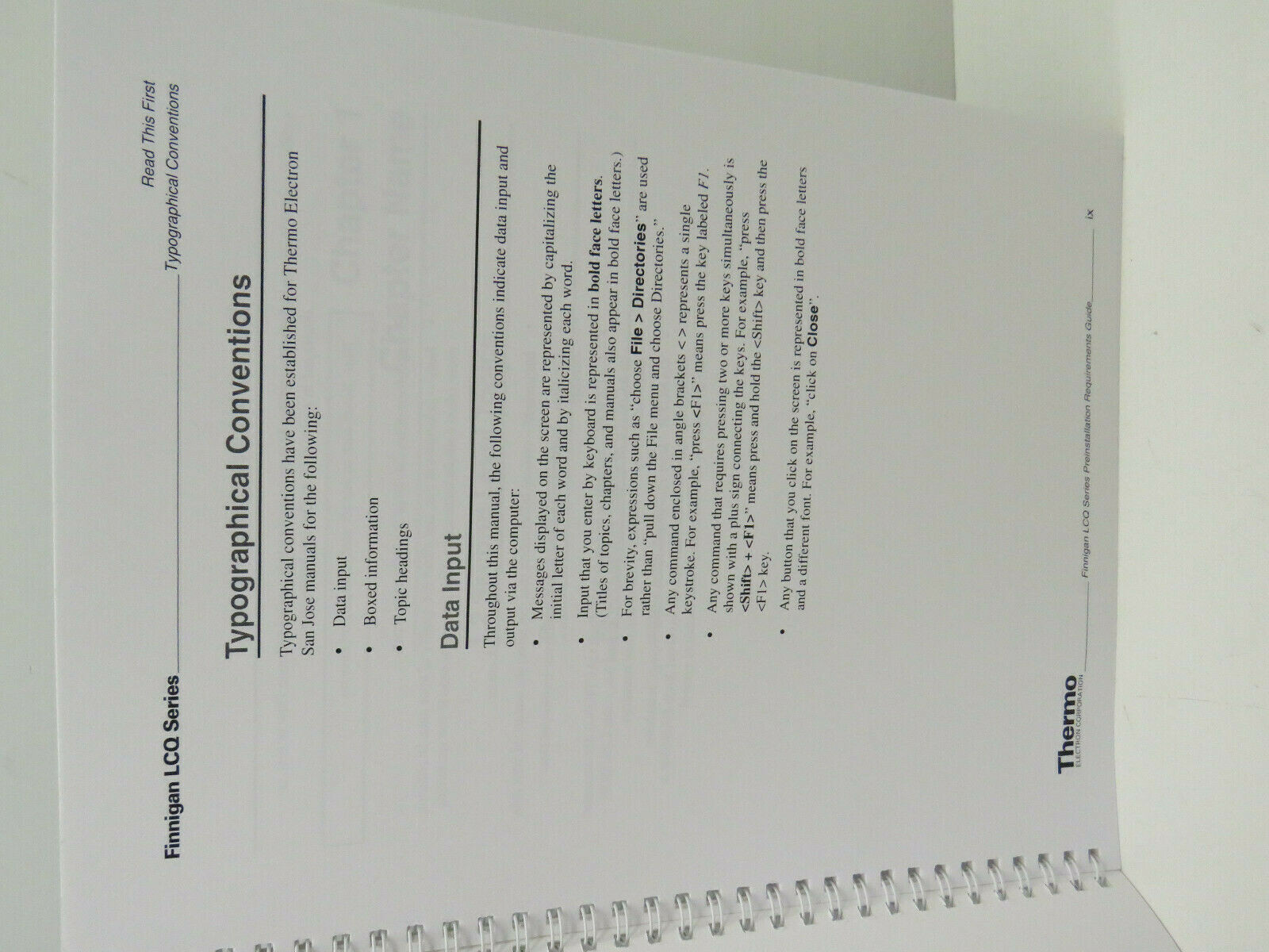 Thermo Scientific 97345-97000 Rev A Finnigan LCQ Series Preinstallation Guide