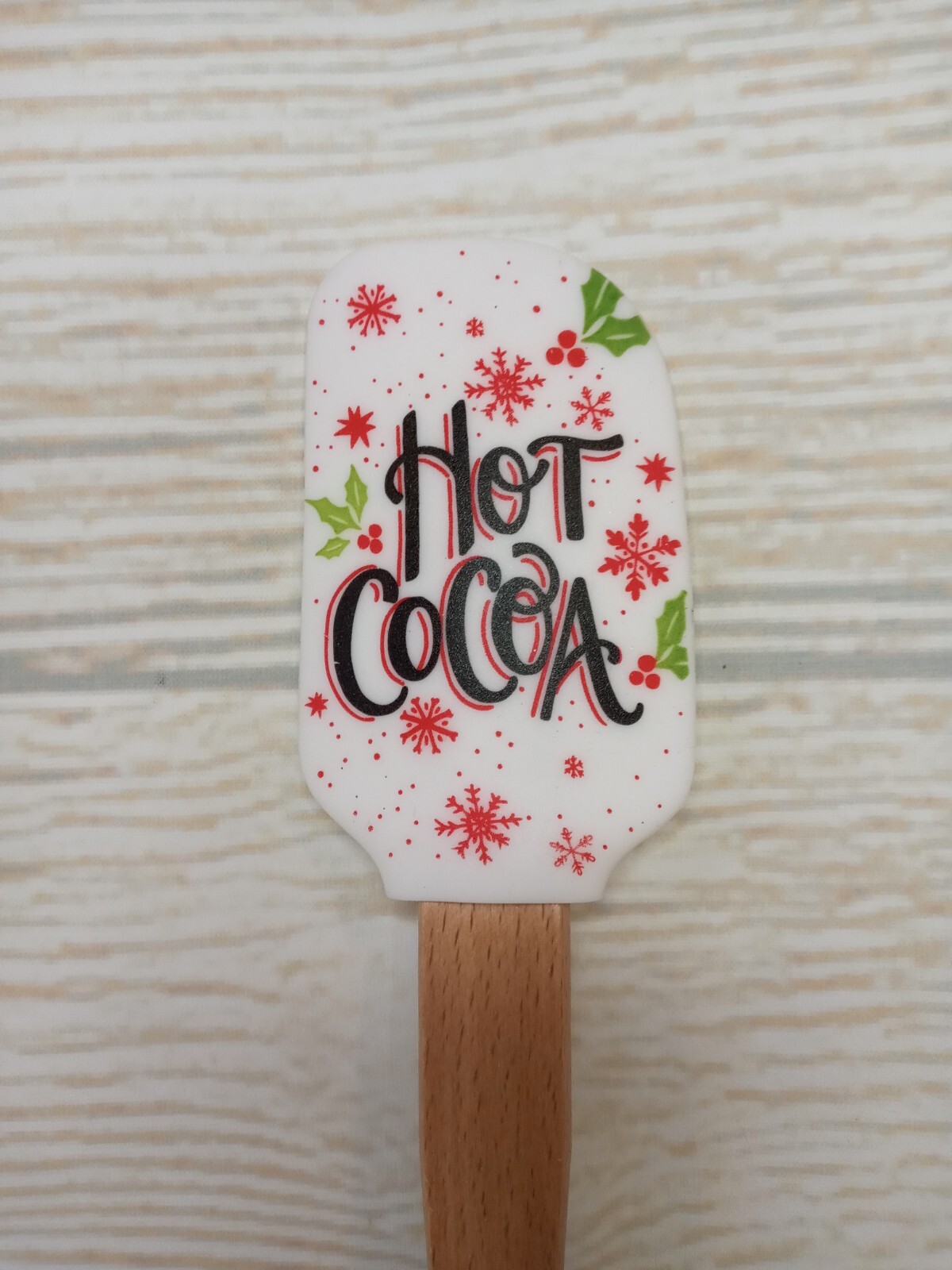 New! "Hot Cocoa" Silicon Spatula Kitchen Bake Scraper Winter Christmas Chocolate