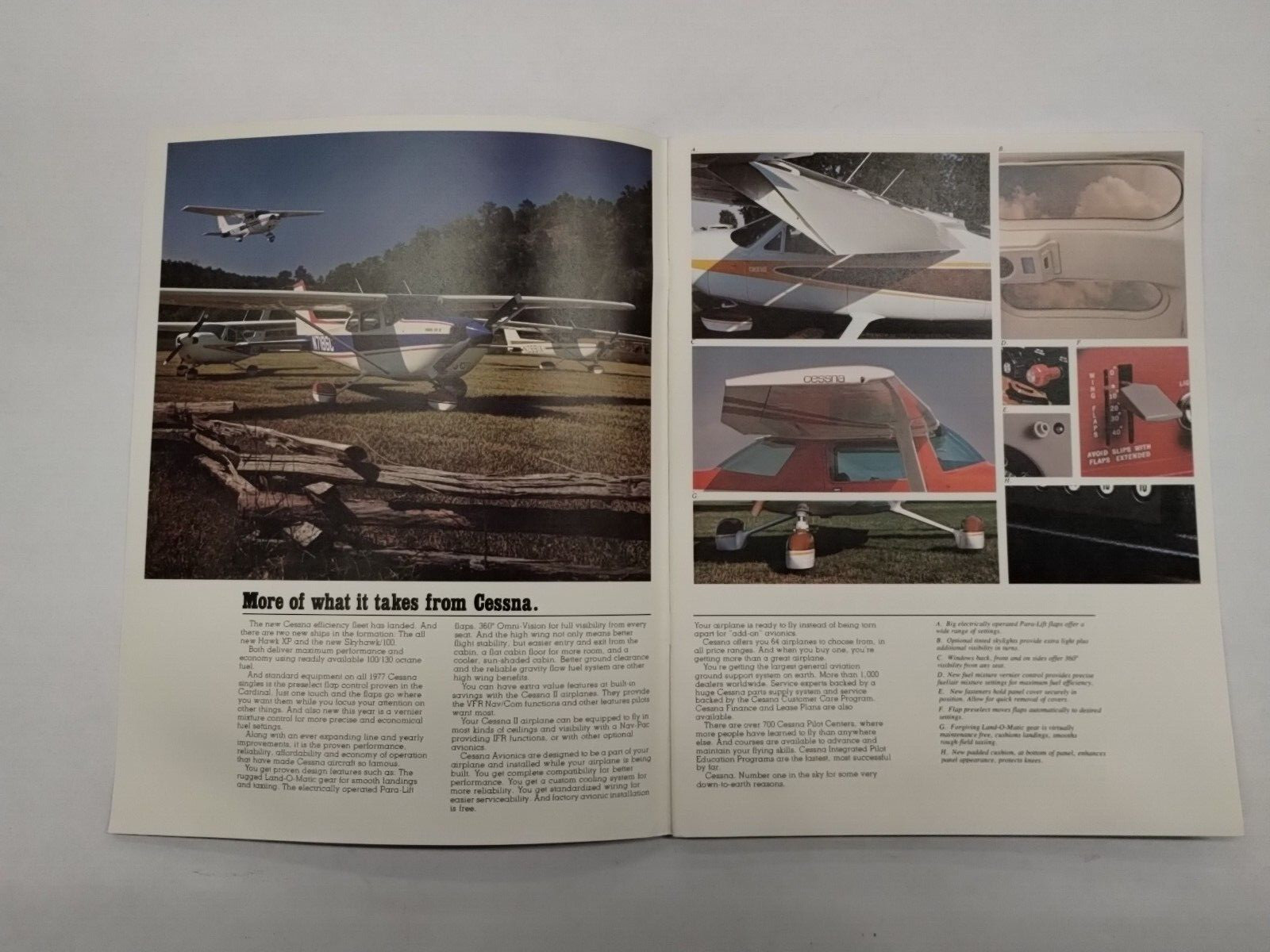 2-Cessna 1977 Commuter, Skyhawk/100, Hawk XP & Cardinal Brochures-Original
