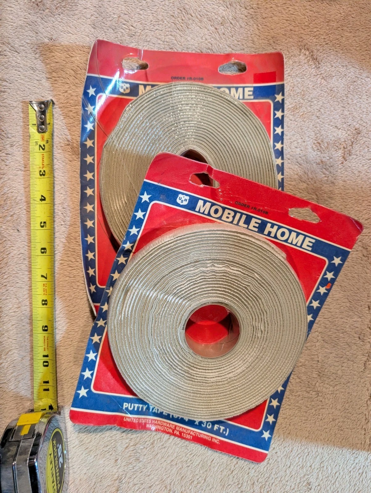 USH UNITED STATES HARDWARE MOBILE HOME RV 3/4" X 30 FOOT PUTTY SEAL TAPE R-010B