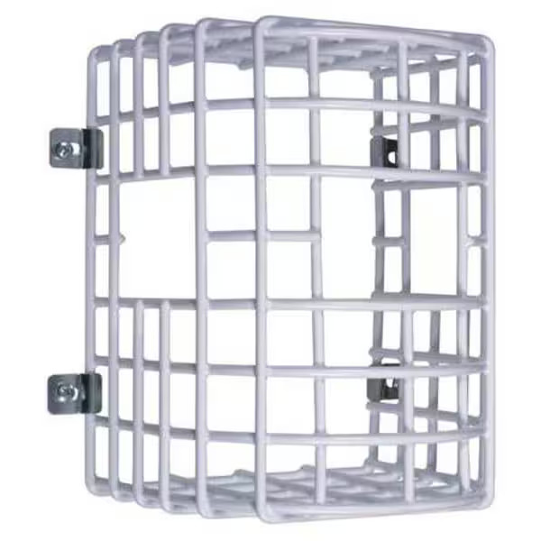 Wire Guard, White Steel, 6 in x 6 in, For Use With Beam Smoke Detector DS240 &