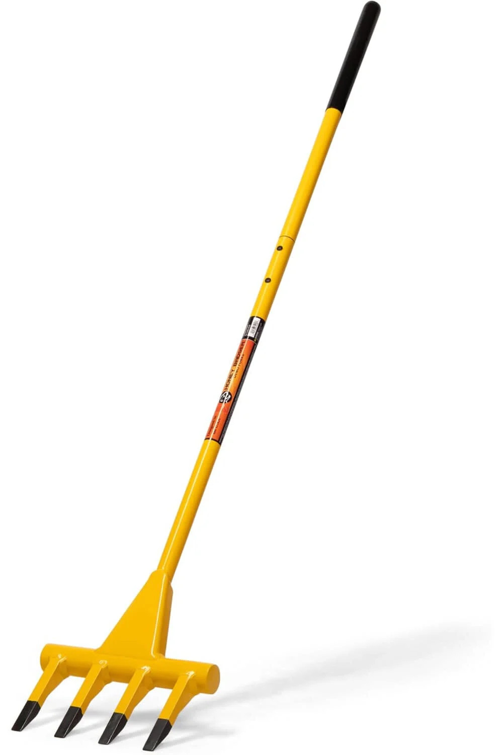 Honey Badger 4-Tine 56.2 Inch Steel Yellow Demo Fork With 56 Inch Handle