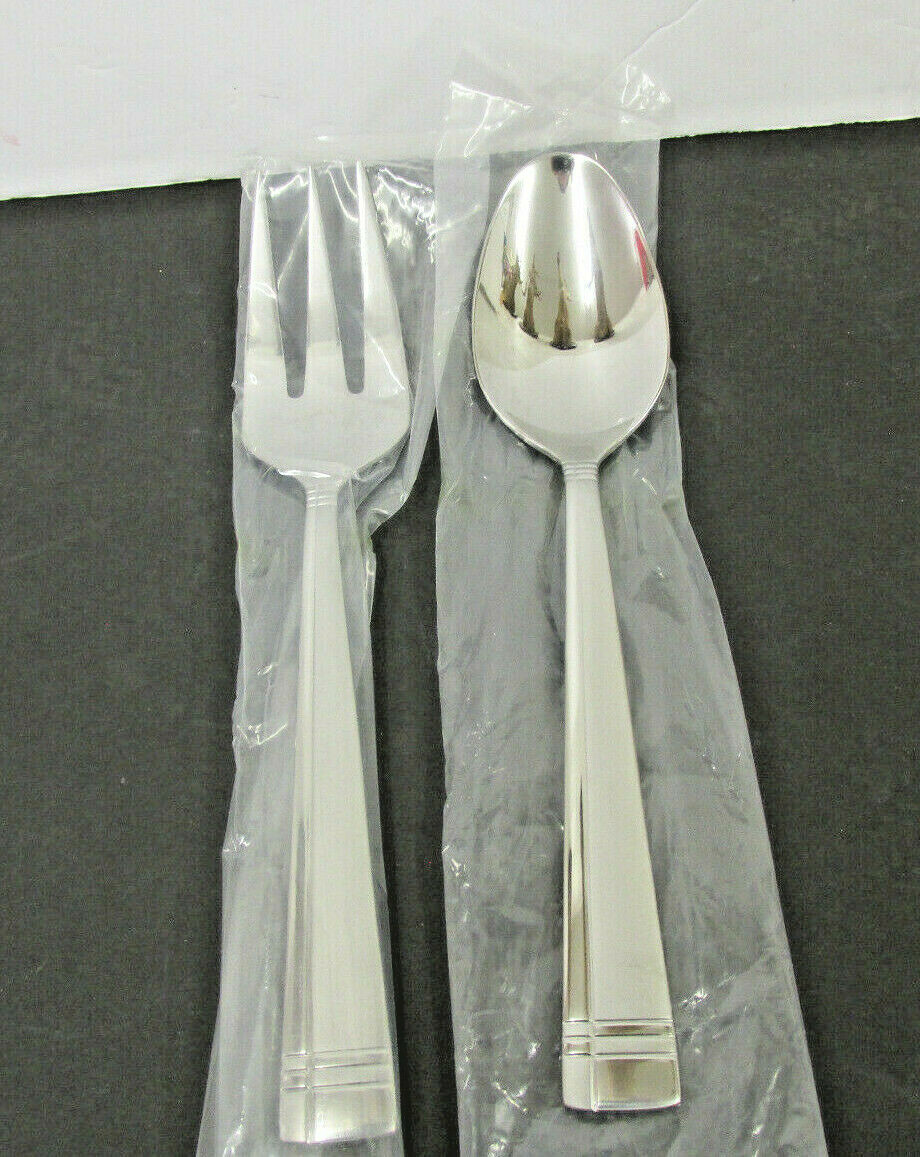 AMSTERDAM ( STAINLESS ) BY ONEIDA SILVER VIETNAM ONE SERVING SPOON & FORK