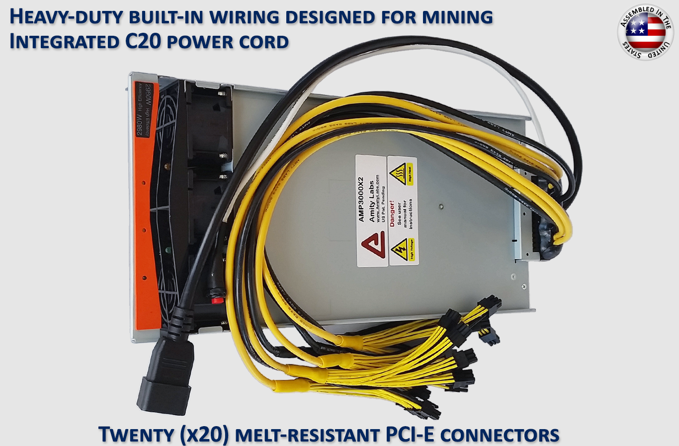 True 3000 Watt Mining Power Supply - For Any Two (2x) Antminers / Avalons