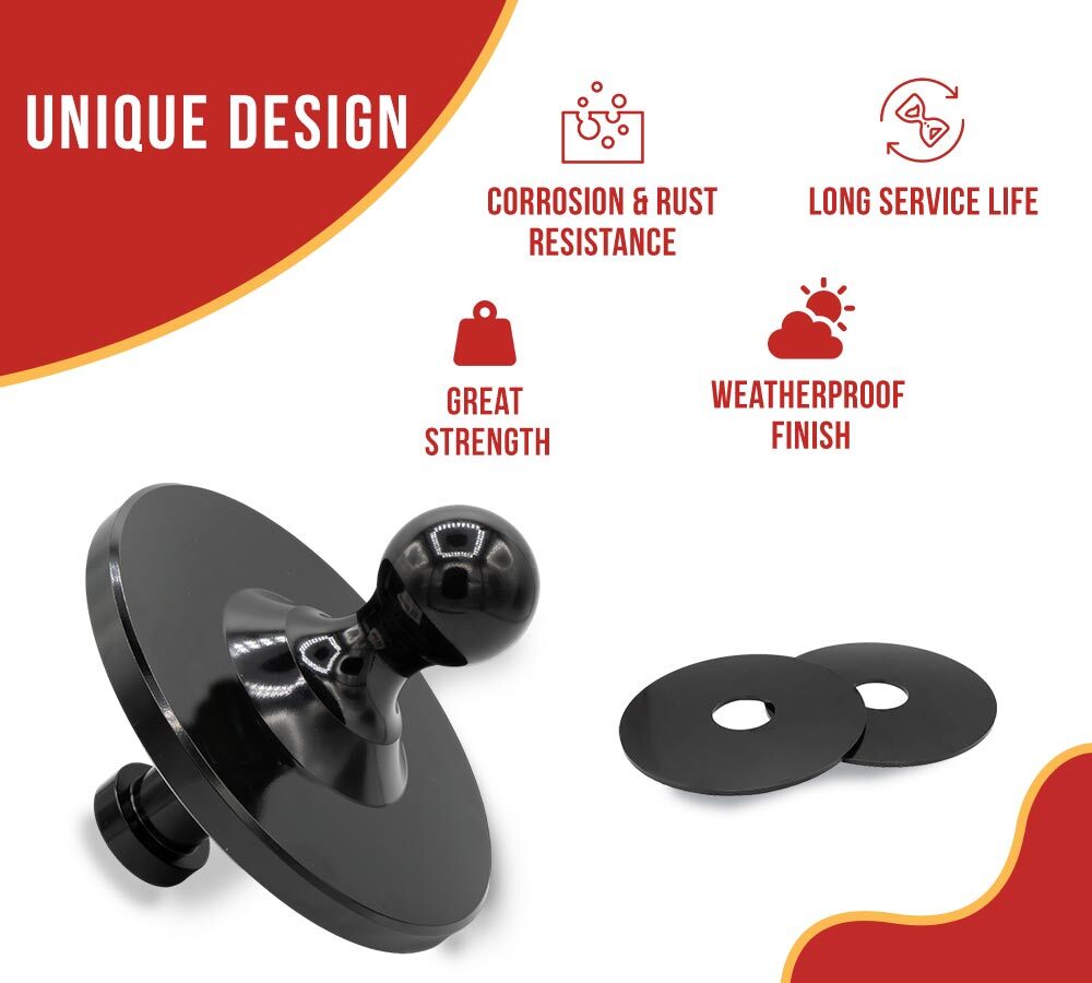 Kingpin to 2-5/16" Gooseneck Ball Hitch Adapter w/ Rings Fit for Tractor, Black