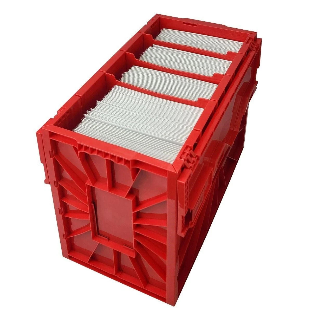 BCW RED Short Comic Book Bin Heavy Duty Stackable Plastic Box Holds 150 Bagged