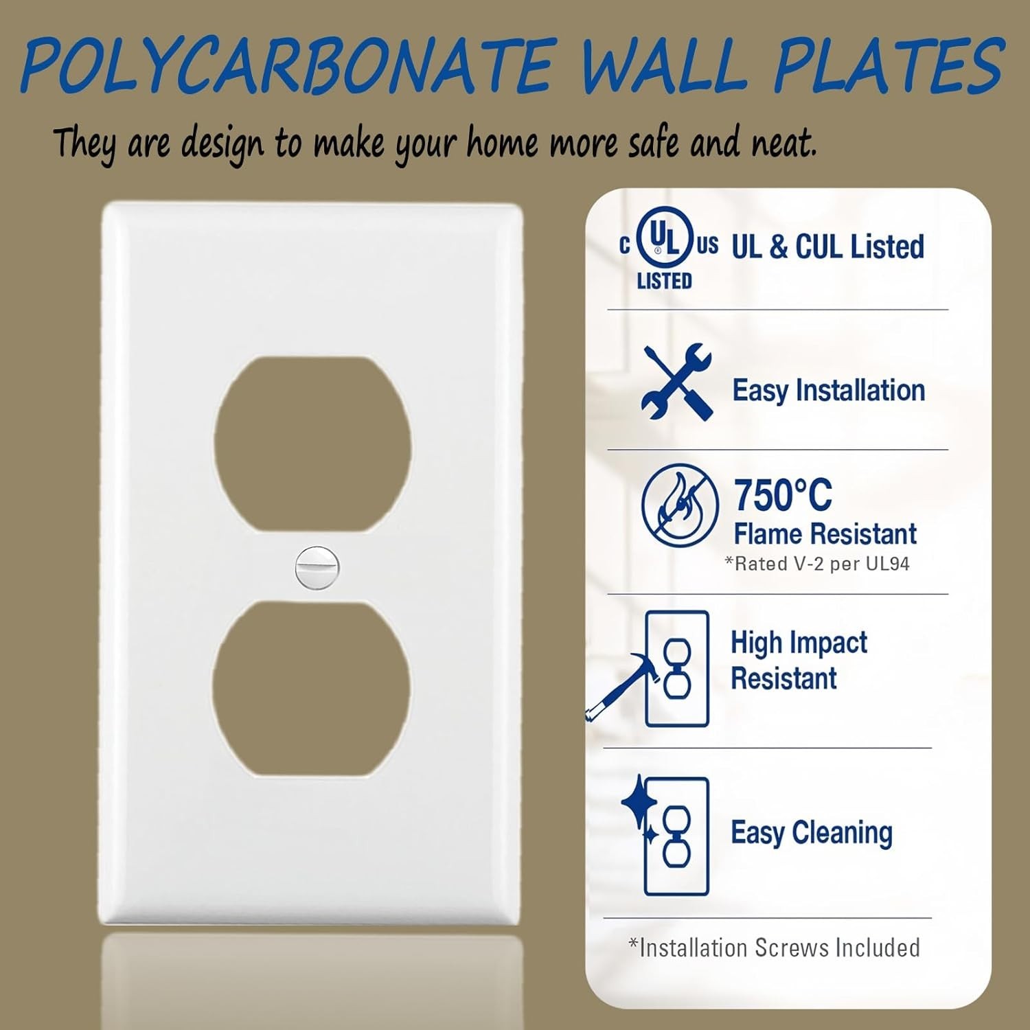 Outlet Covers Wall Plates - Electrical Outlet Covers12-pack Standard Size