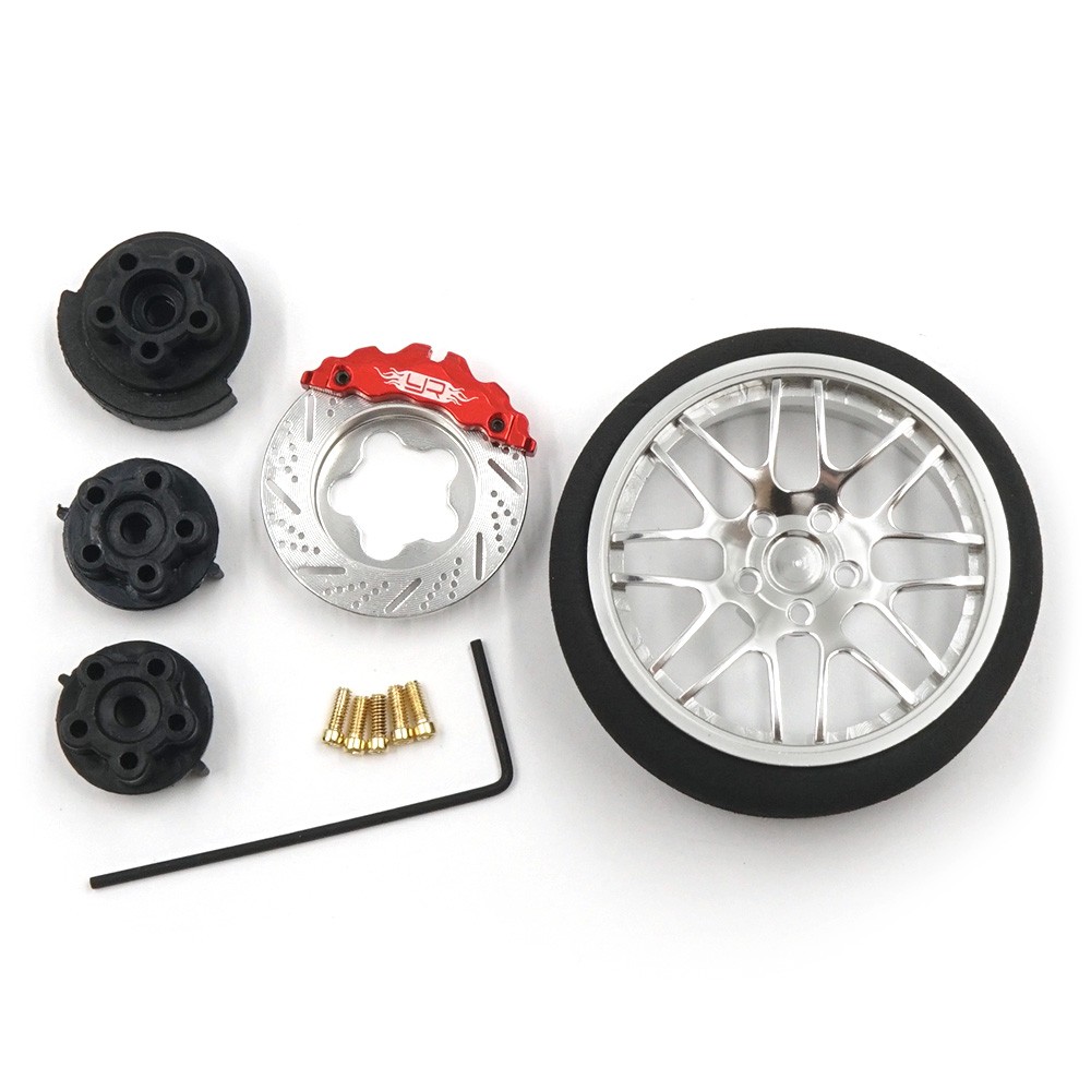 NEW Yeah Racing YA-0626SV Aluminum Transmitter Steering Wheel Set Silver Type B