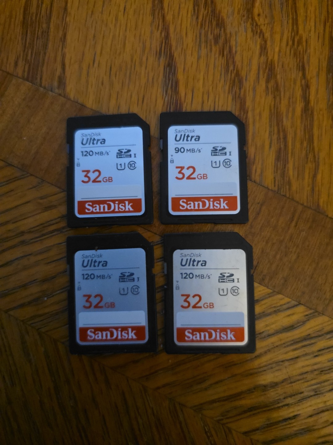 Sandisk Ultra 32gb SD Card-Three 120 MB/S-One 90 MB/S