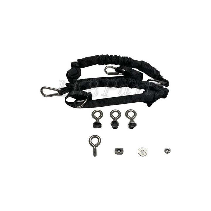 Stainless Steel Tie-Down Rings with four tiedown eyelets for Land Roof Rack