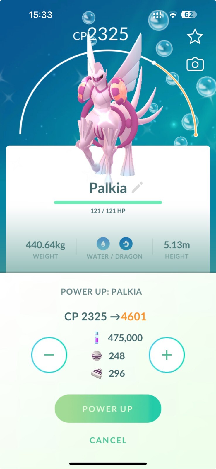 Shiny Origin Forme Palkia LeveI 50 XL 3 moveset Spacial Rend Moveset  pvp -Trade