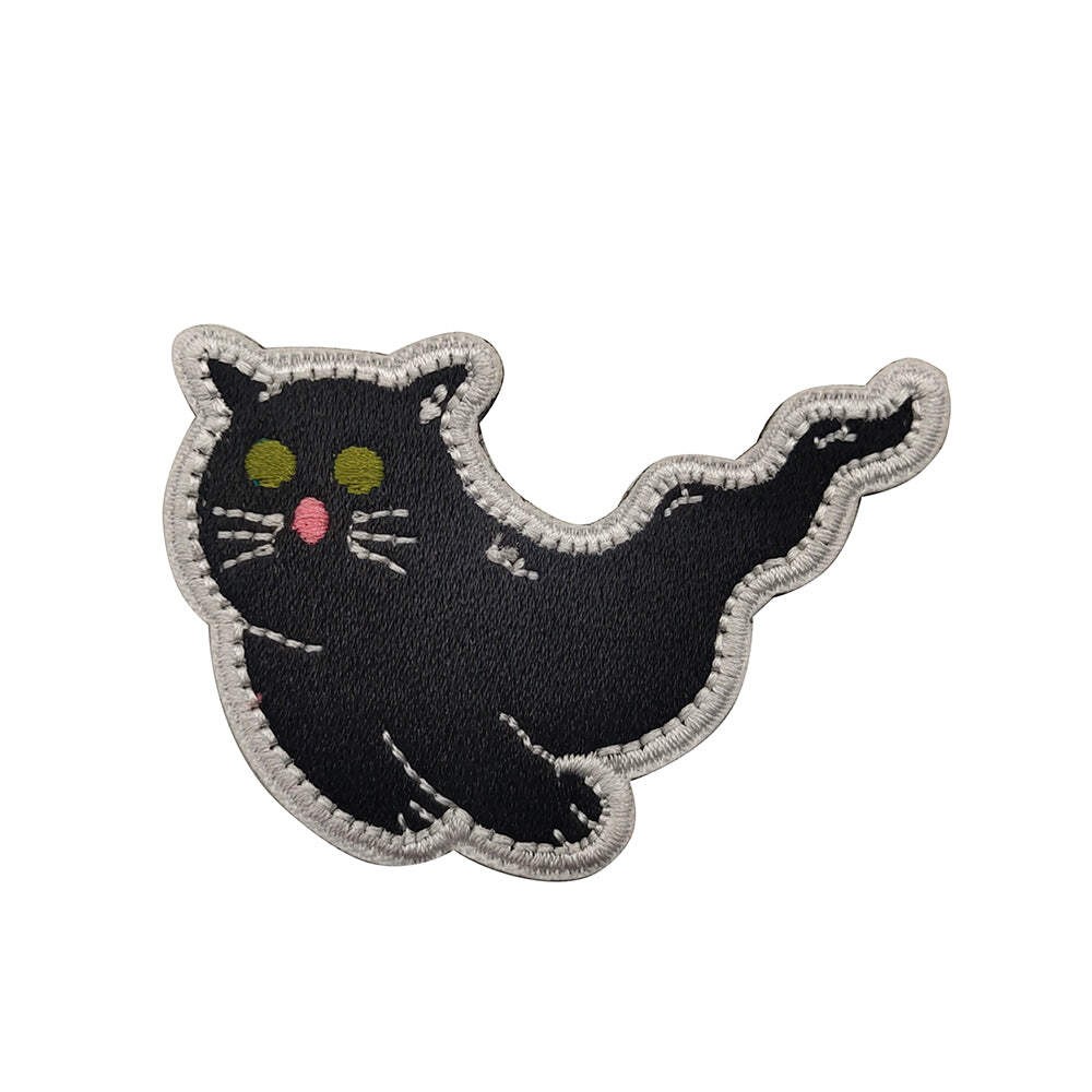 Cute Kitty Cat Ghost Embroidered Hook and Loop Morale Patch FREE USA SHIPPING SH