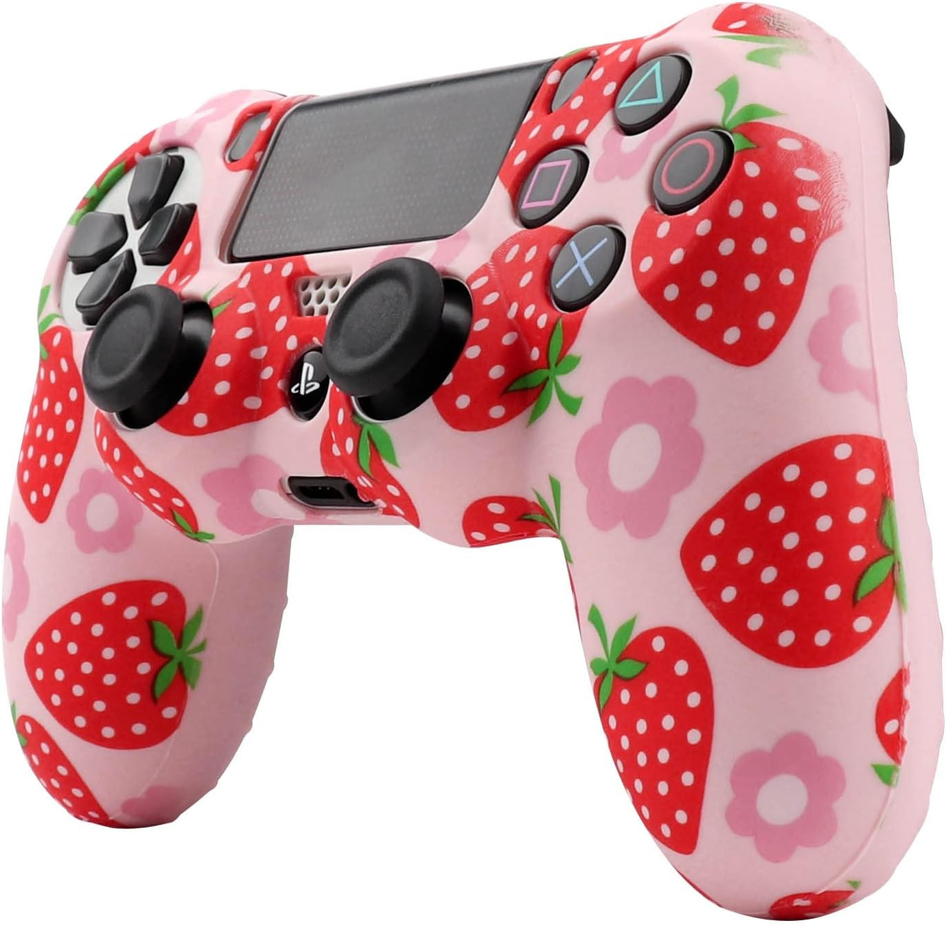 RALAN Pink Controller Skins for Ps4,Fruit Silicone Controller Cover Skin Protect
