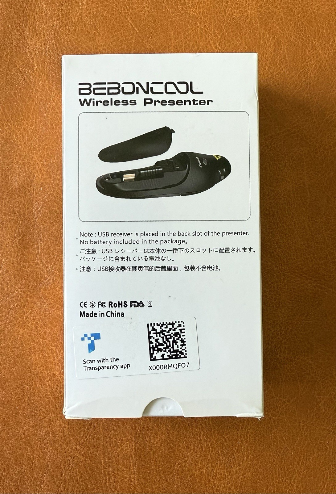 BEBONCOOL 2.4GHz Wireless Presenter With Red Laser Pointer PPT Flip Page Pen