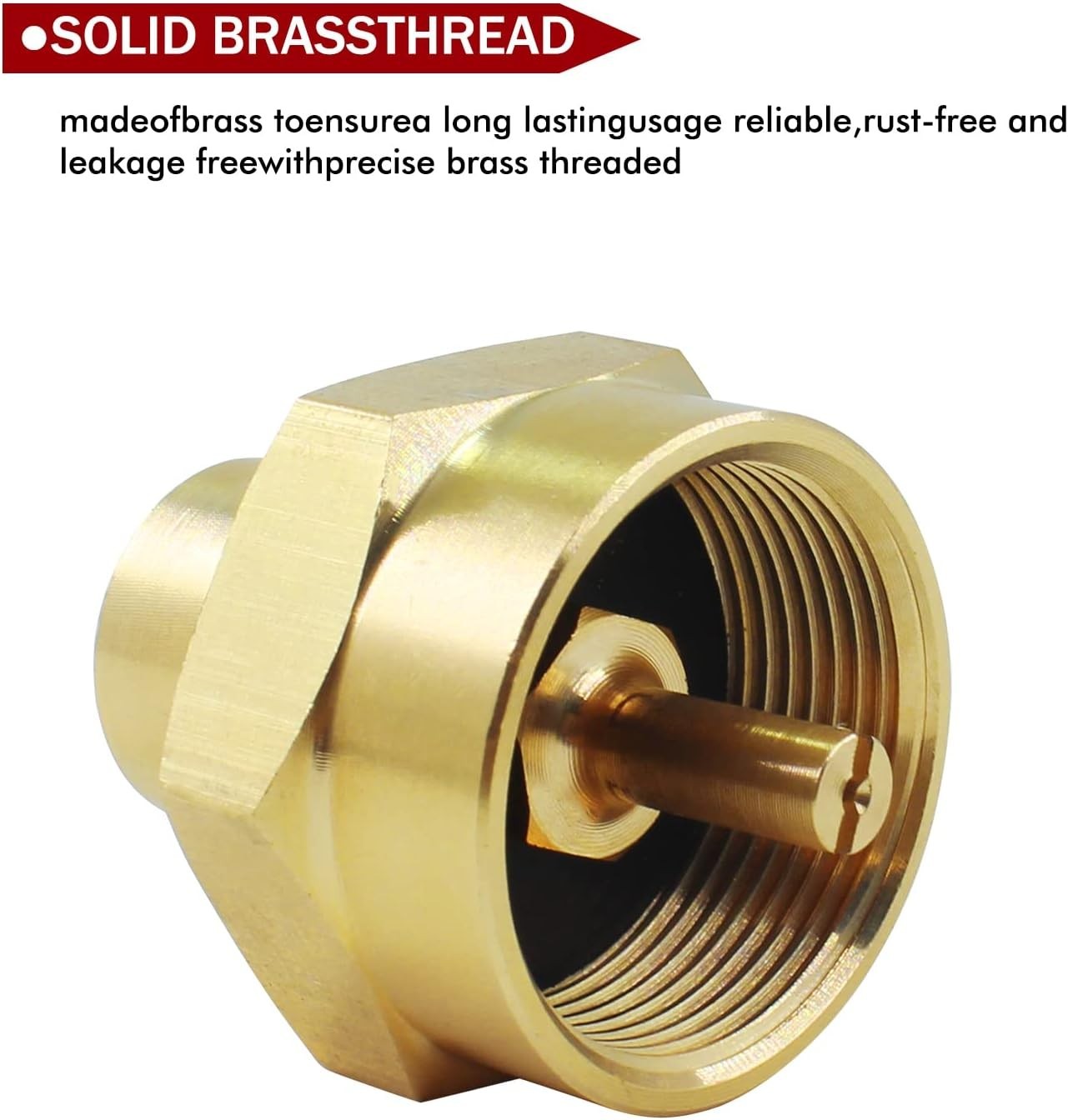 1Lb Brass Propane Refill Adapter with 1/4" NPT Female Thread