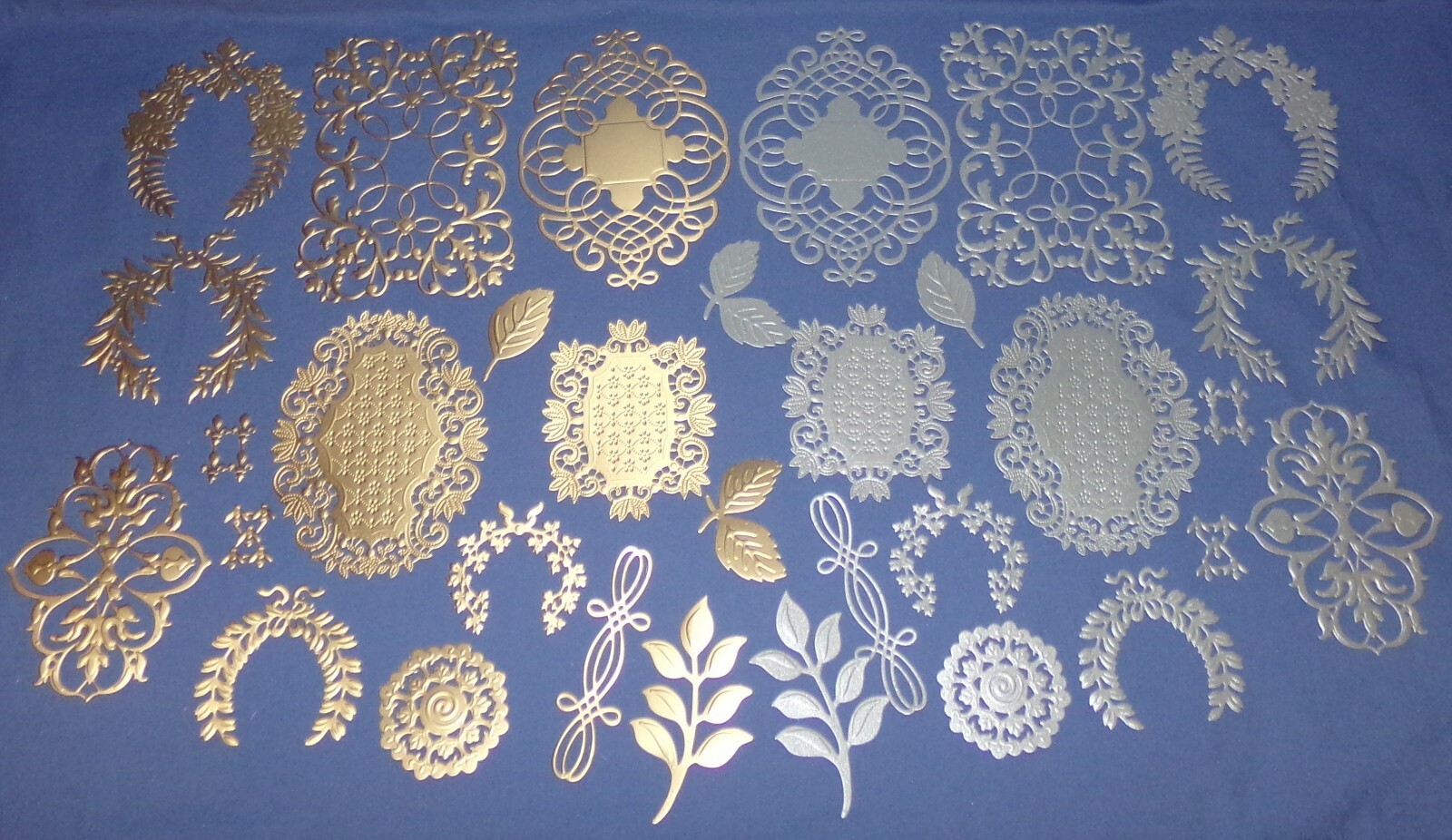 Frames & Leaves Designs in 2 Colors Metallic Gold & Silver You Pick Free Ship