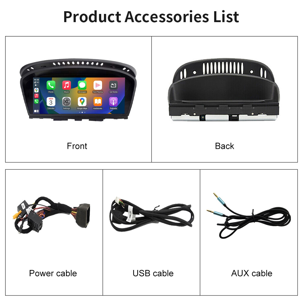 Wireless CarPlay Auto Car Touch Screen For BMW 3 5 Seri E90 E91 E60 E61 E63 CCC