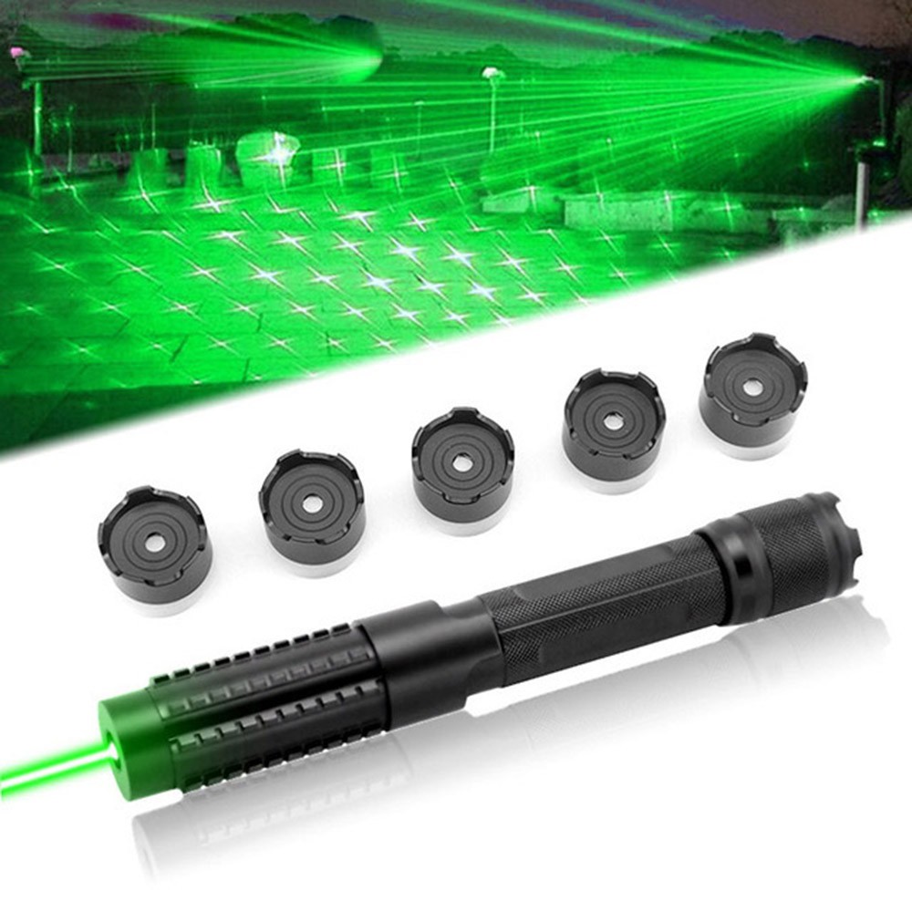 LMX6G Adjustable Focus GR Laser Pointer 520nm Visible Beam Light Charger+Case