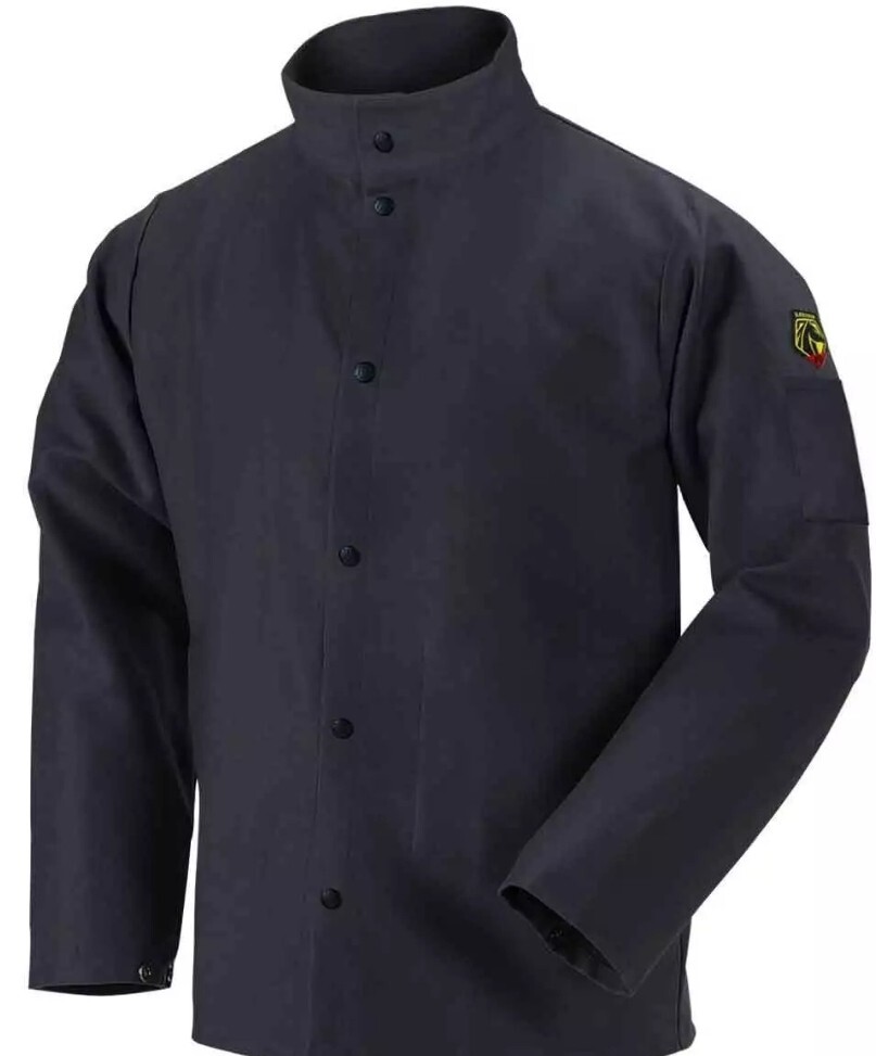 Black Stallion FBK9-30C Flame-Resistant Cotton Welding Jacket Black X-Large