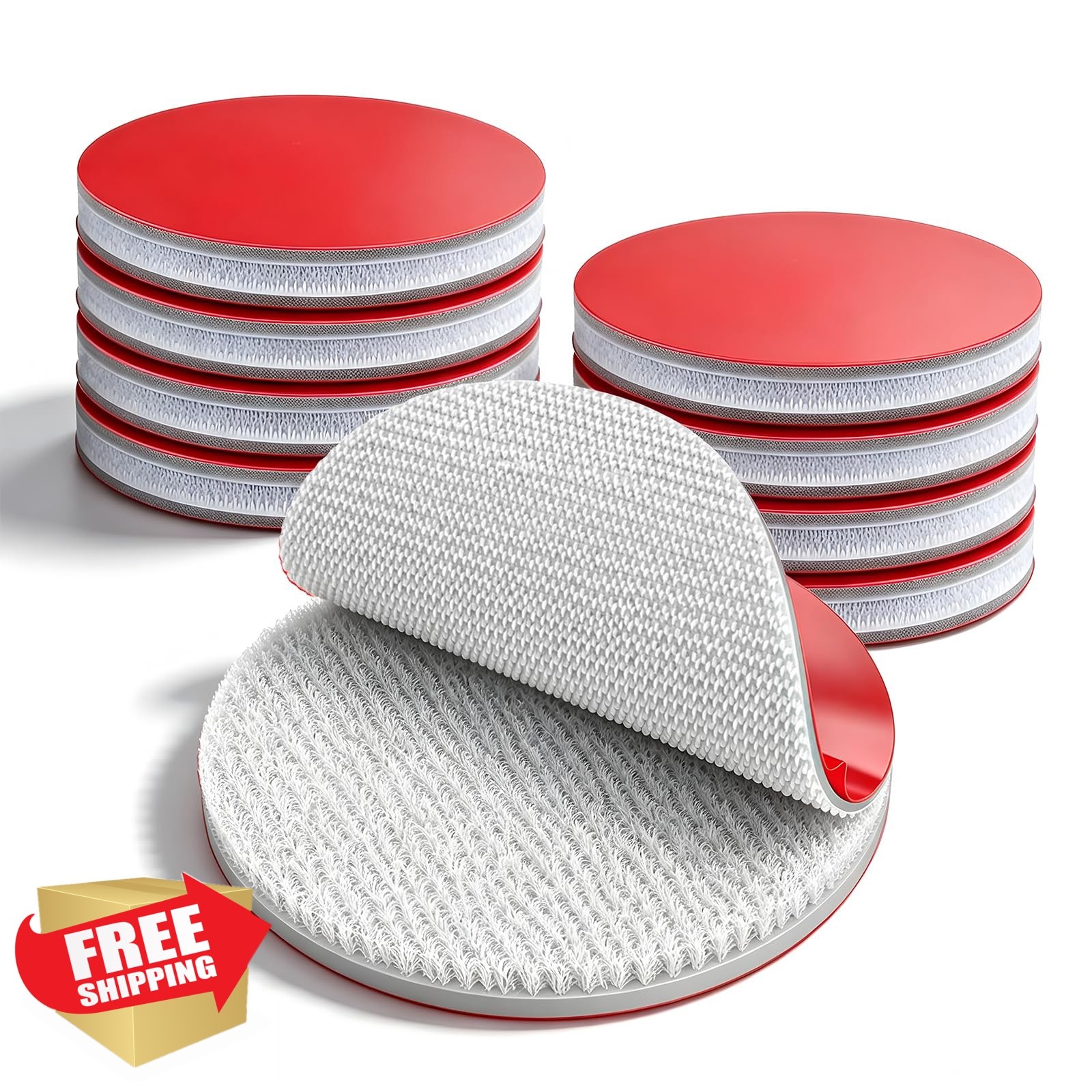 LLPT Hook Loop Pads 3in Circle 8 Sets White