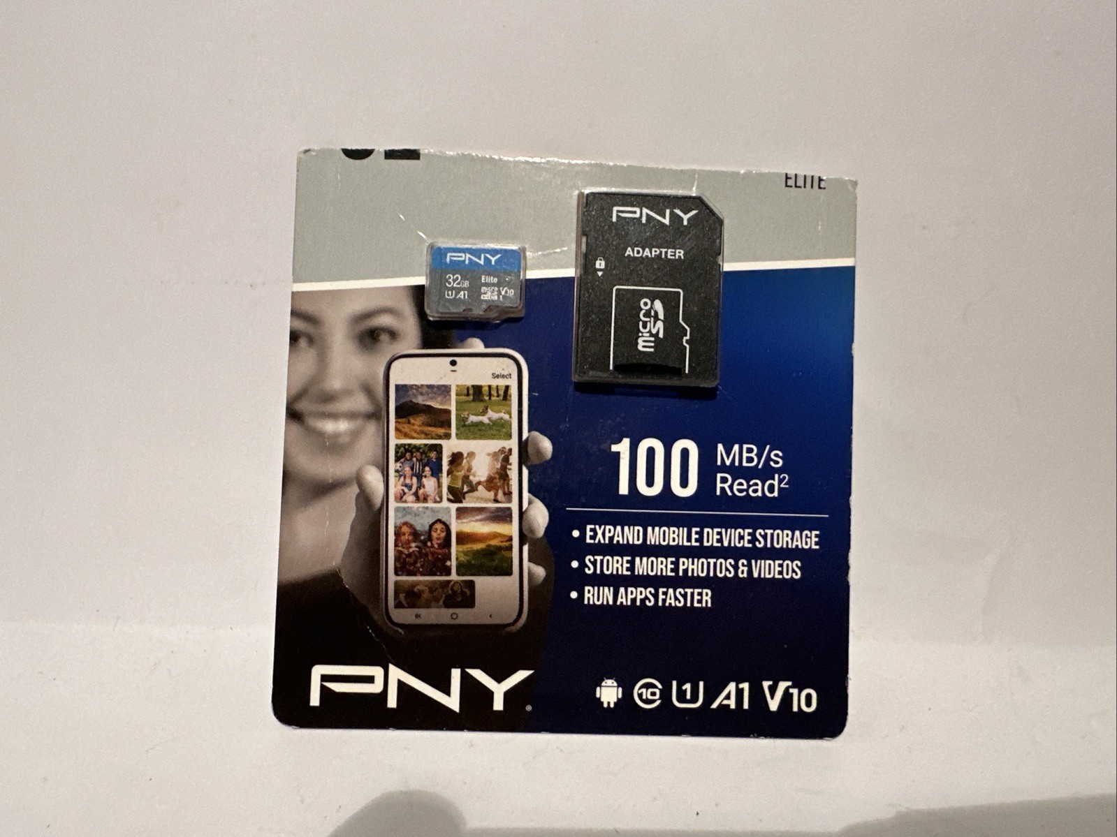 PNY Elite Class 10 U1 microSDHC Flash Memory Card  100mb/s Read- 32GB