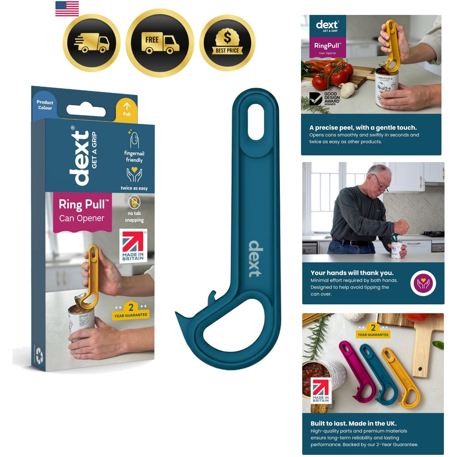 Ring Pull Can Opener, Pop Can Opener for Seniors, Arthritis, and Parkinson’s,...