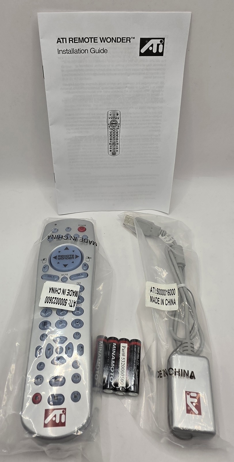 ATI Remote Wonder RF PC Multimedia Control Kit 151-V01120 With USB Receiver